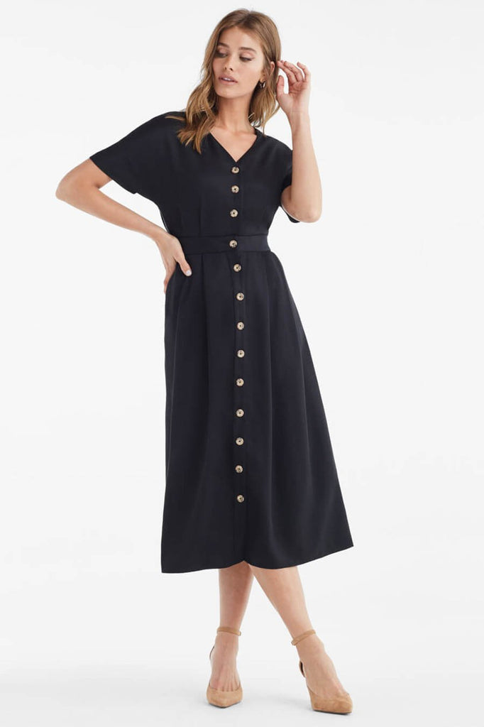 VETTA 0 / Black The Two Piece Midi Dress capsule wardrobe
