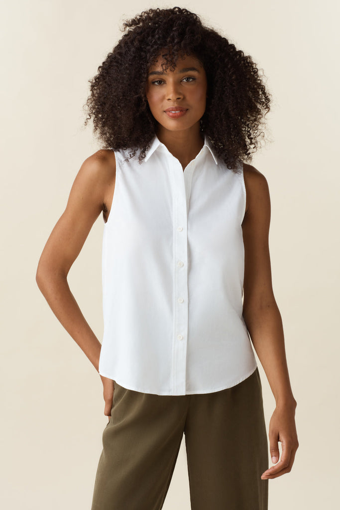 VETTA apparel White / XS The Two Piece Poplin Shirt capsule wardrobe