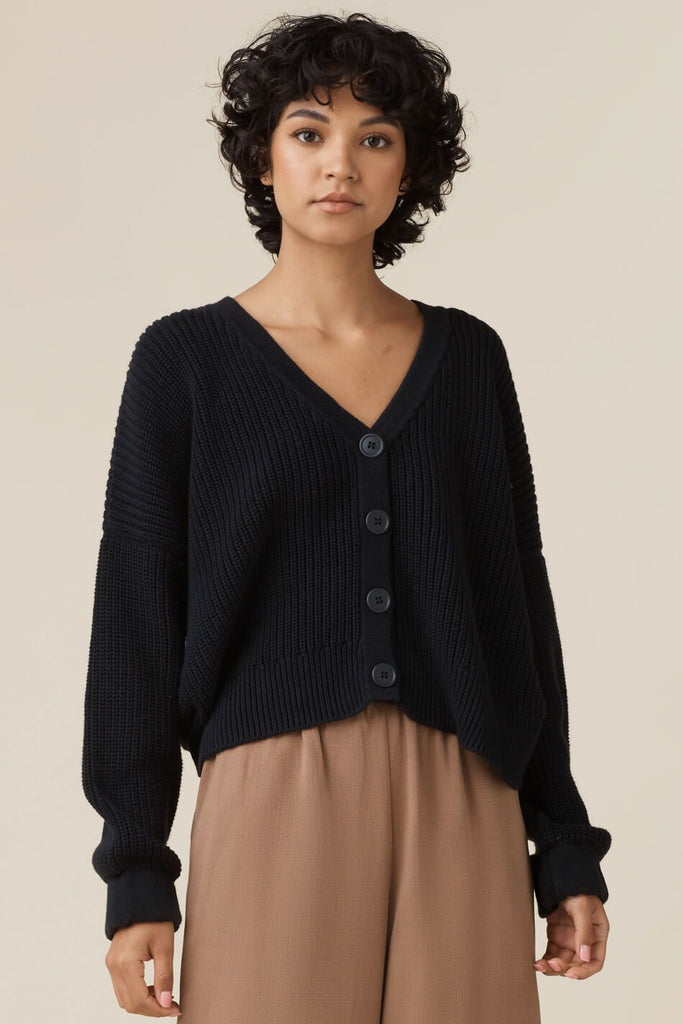 VETTA Apparel & Accessories The Chunky Cropped Cardigan capsule wardrobe