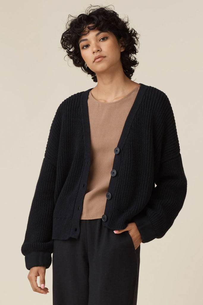 VETTA Apparel & Accessories The Chunky Cropped Cardigan capsule wardrobe