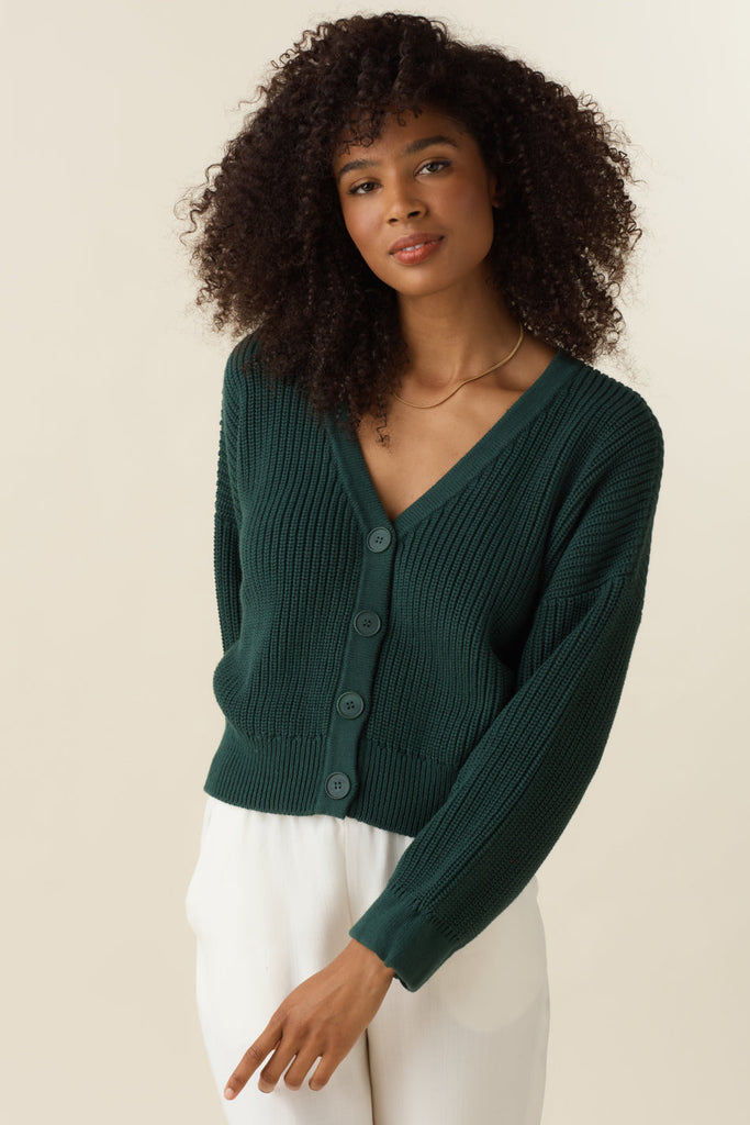 VETTA Apparel & Accessories The Chunky Cropped Cardigan capsule wardrobe