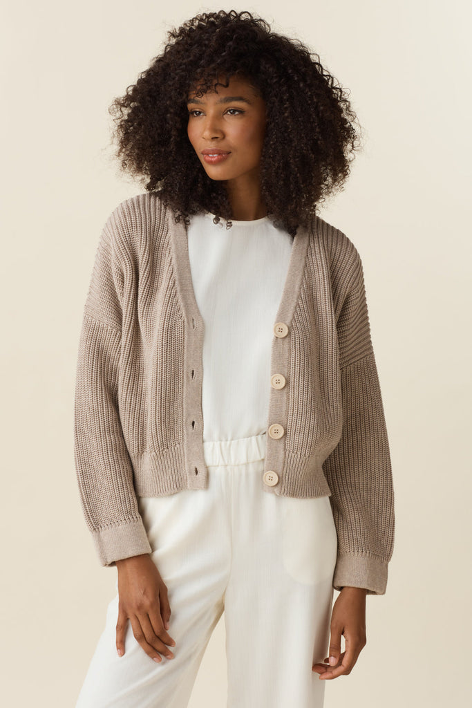 VETTA Apparel & Accessories The Chunky Cropped Cardigan capsule wardrobe