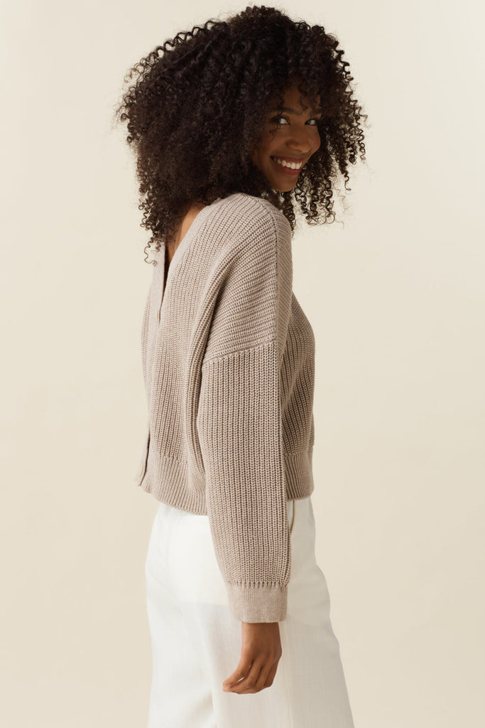 VETTA Apparel & Accessories The Chunky Cropped Cardigan capsule wardrobe