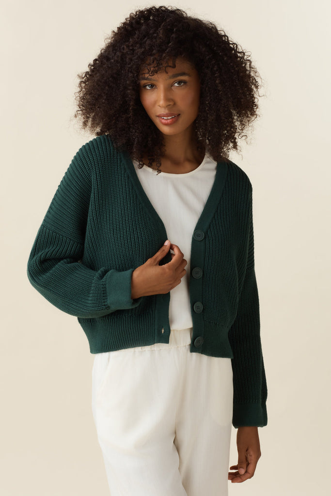 VETTA Apparel & Accessories The Chunky Cropped Cardigan capsule wardrobe