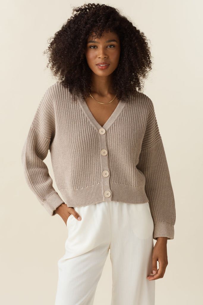 VETTA Apparel & Accessories The Chunky Cropped Cardigan capsule wardrobe