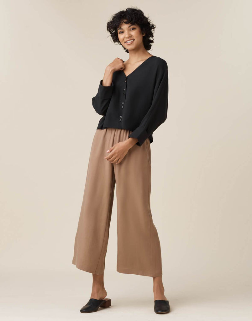 VETTA Apparel & Accessories The Wide Leg Crop Pant capsule wardrobe