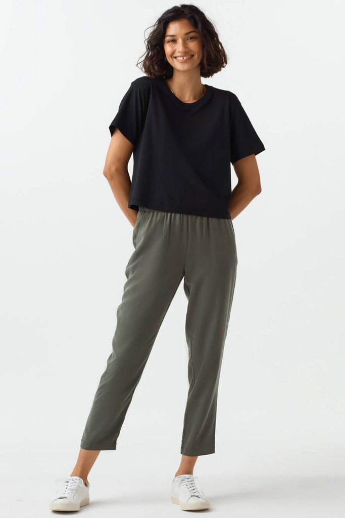 VETTA apparel The Boxy Cropped Tee capsule wardrobe