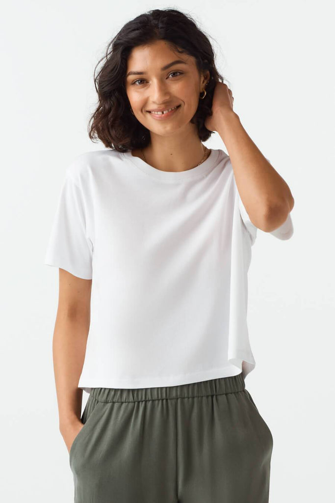 VETTA apparel The Boxy Cropped Tee capsule wardrobe