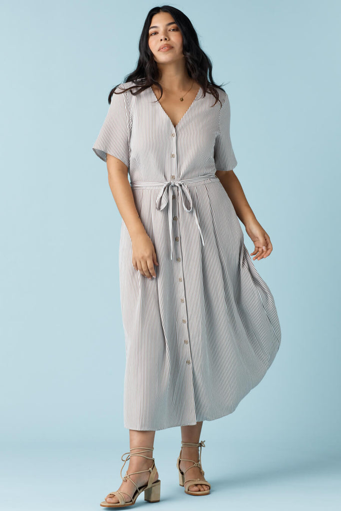 VETTA apparel The Button Up Midi Dress capsule wardrobe