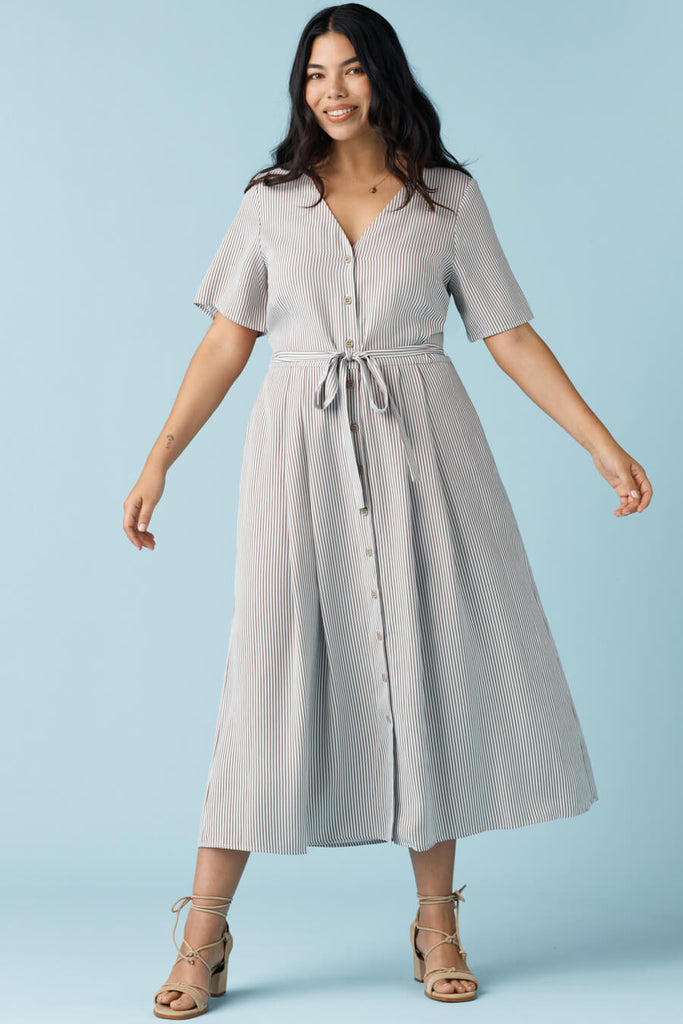 VETTA apparel The Button Up Midi Dress capsule wardrobe