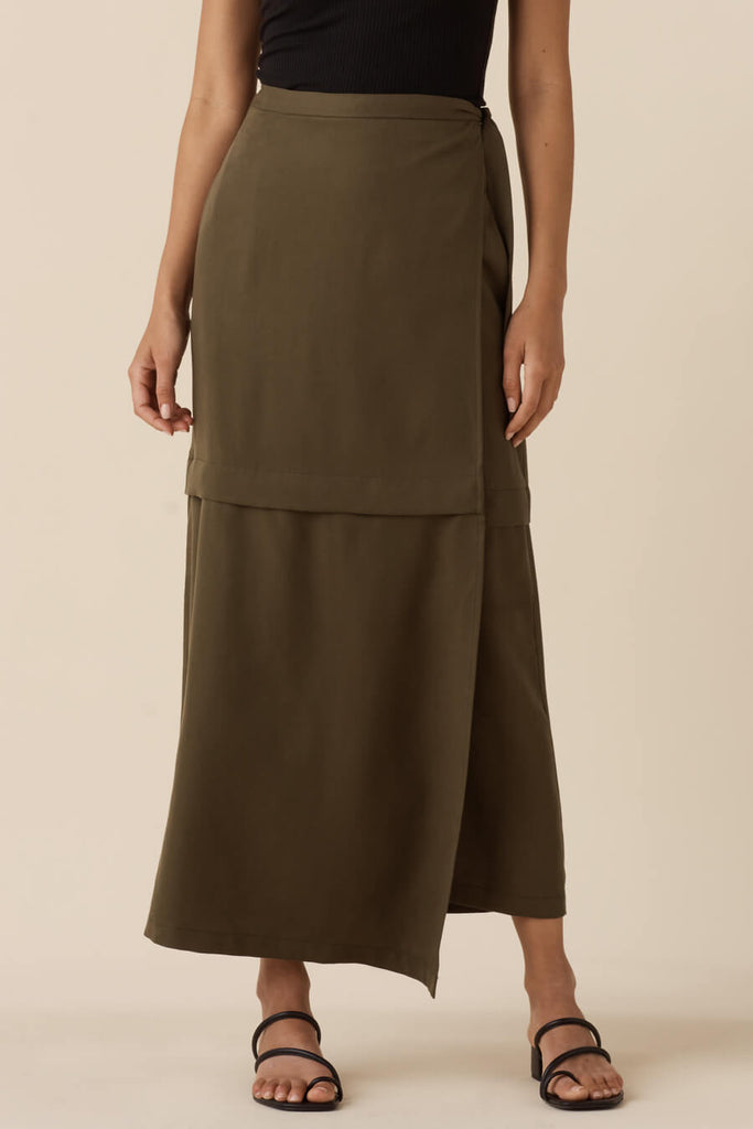 VETTA apparel The Convertible Wrap Midi Skirt capsule wardrobe