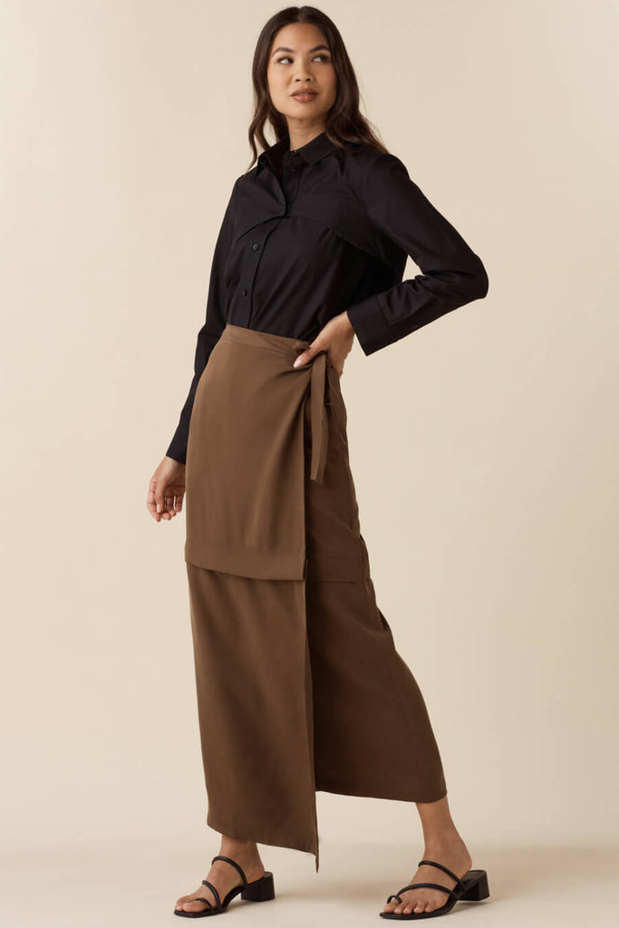 VETTA apparel The Convertible Wrap Midi Skirt capsule wardrobe