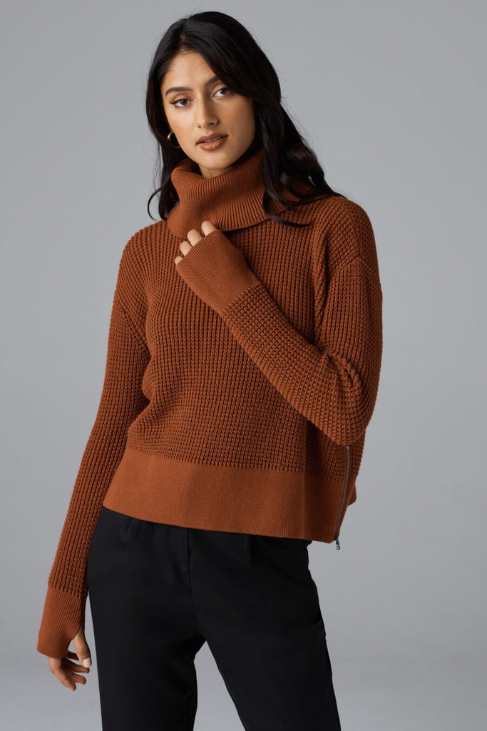 VETTA apparel The Cropped Mockneck Sweater capsule wardrobe