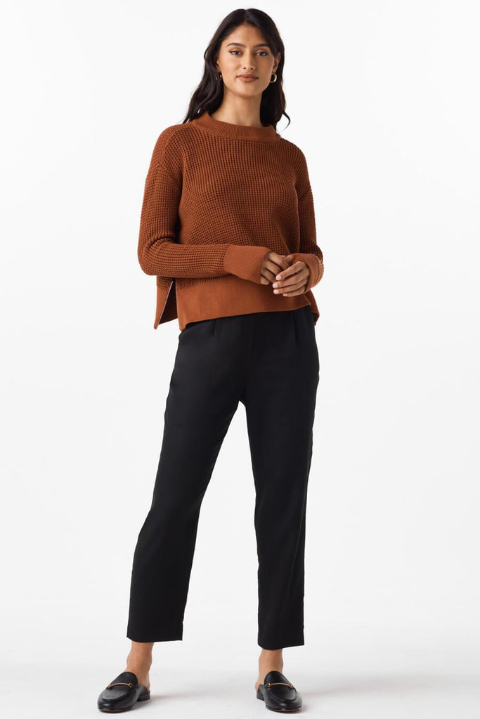 VETTA apparel The Cropped Mockneck Sweater capsule wardrobe