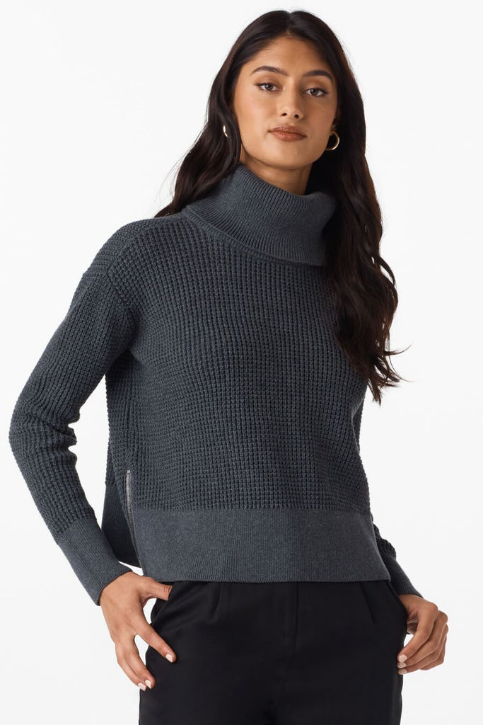 VETTA apparel The Cropped Mockneck Sweater capsule wardrobe