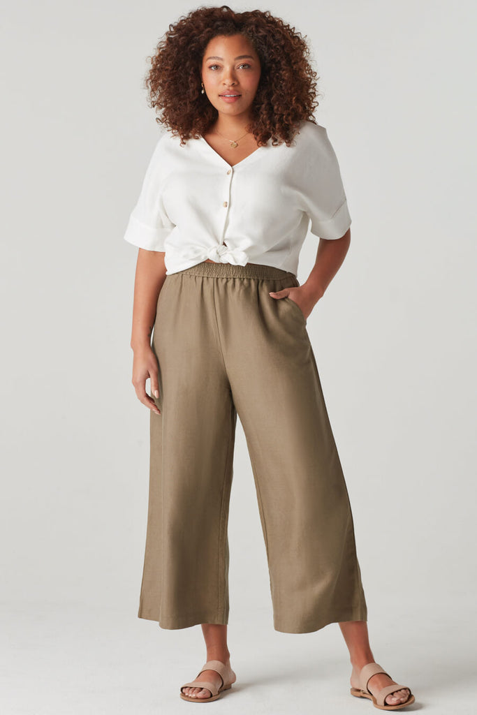 VETTA apparel The Elastic Waist Wide Leg Pant capsule wardrobe