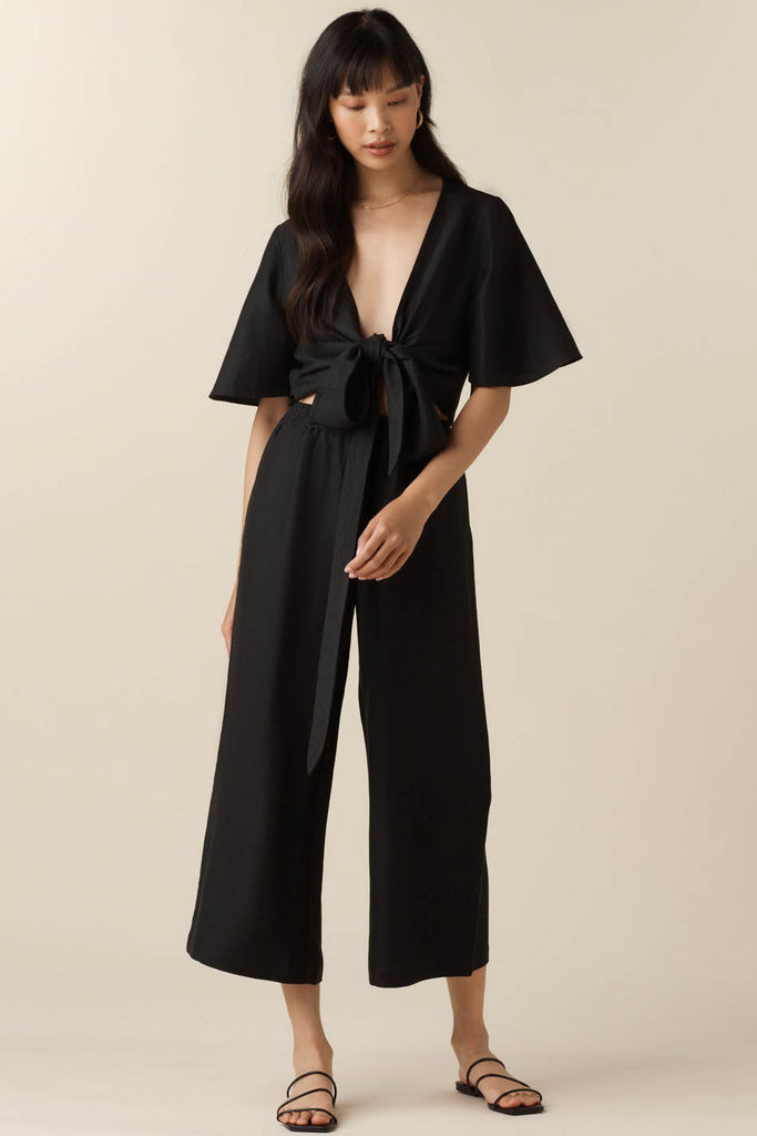 VETTA apparel The Elastic Waist Wide Leg Pant capsule wardrobe