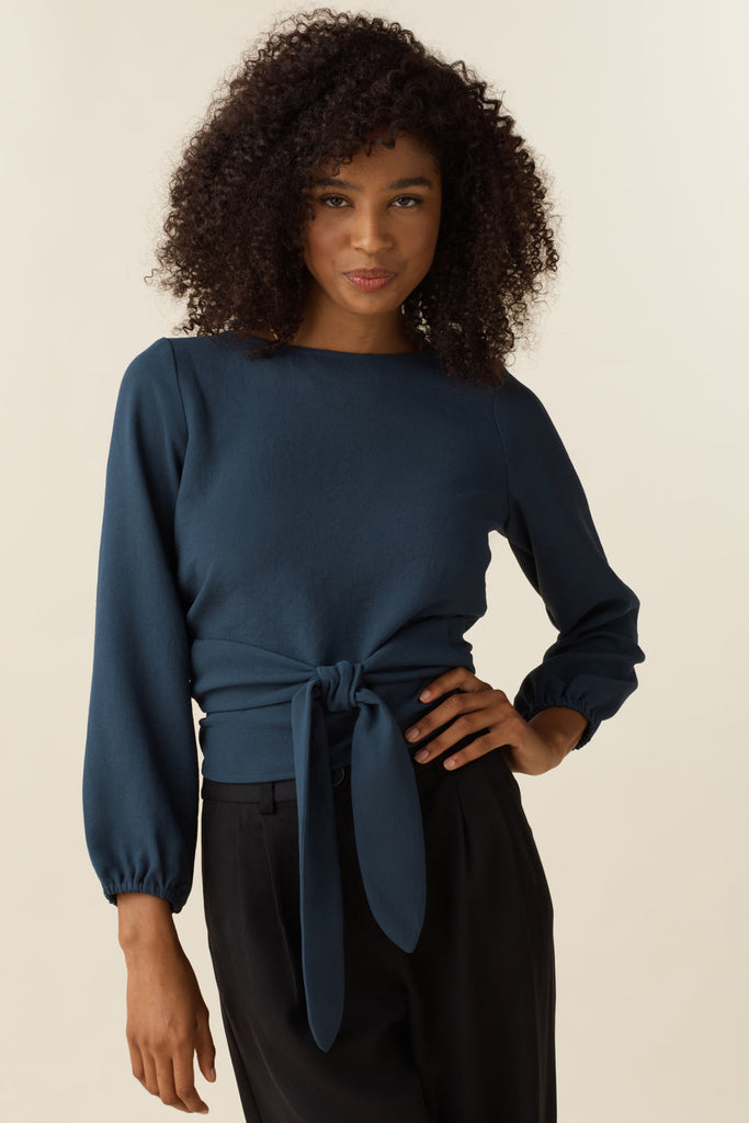 VETTA apparel The Long Sleeve Wrap Top capsule wardrobe
