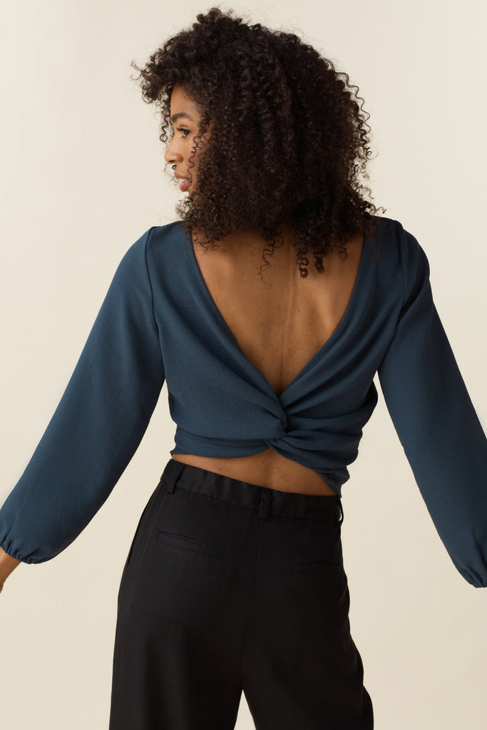 VETTA apparel The Long Sleeve Wrap Top capsule wardrobe