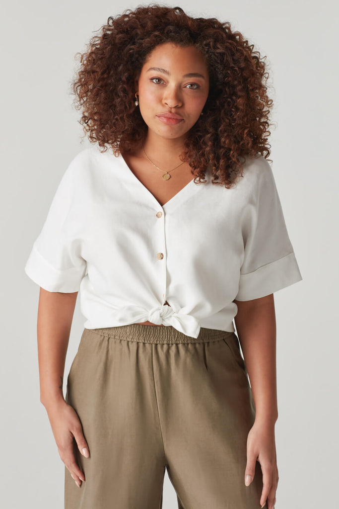 VETTA apparel The Textured Girlfriend Shirt capsule wardrobe