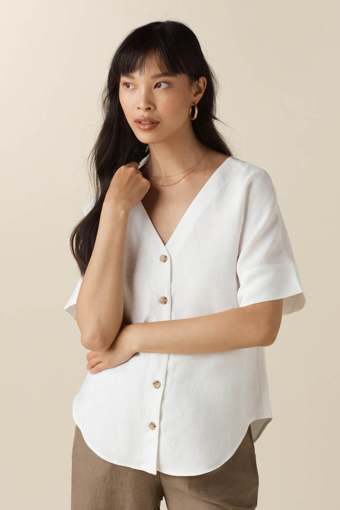 VETTA apparel The Textured Girlfriend Shirt capsule wardrobe