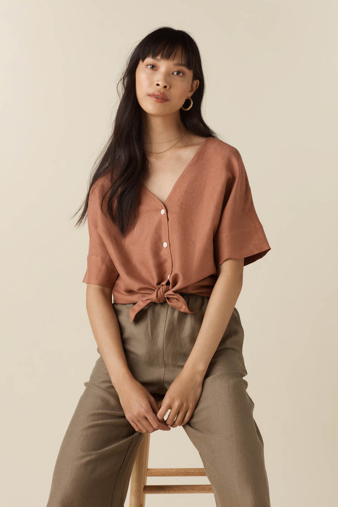 VETTA apparel The Textured Girlfriend Shirt capsule wardrobe