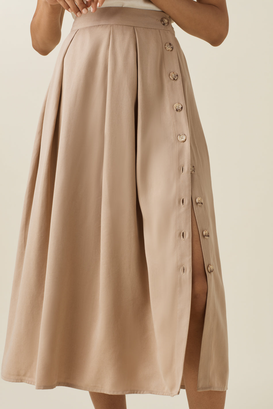 Two Piece Dress, Pleated Midi Circle Skirt, Sleeveless Top Marisa -   Canada