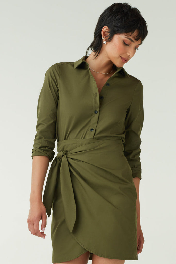 VETTA apparel The Two Piece Wrap Shirt Dress capsule wardrobe