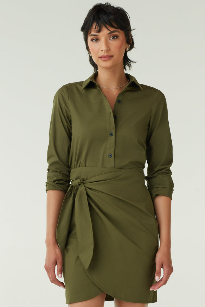 VETTA apparel The Two Piece Wrap Shirt Dress capsule wardrobe