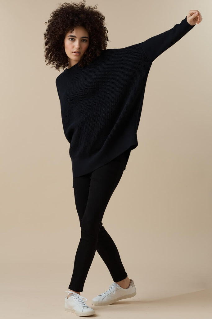 VETTA apparel The Waffle V-Neck Oversized Sweater capsule wardrobe