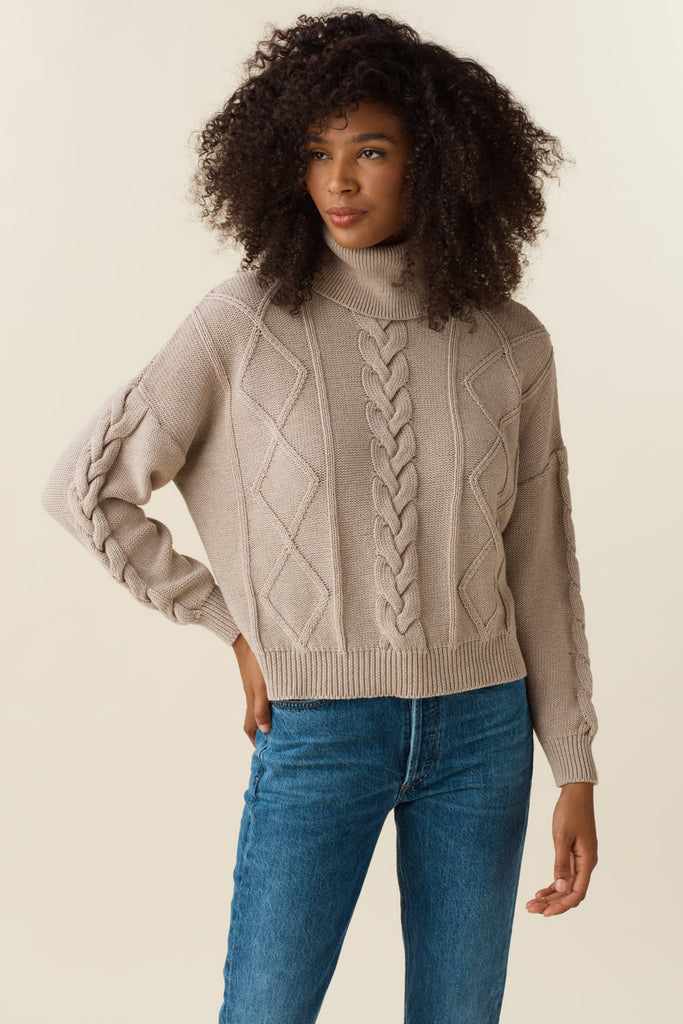 VETTA The Cropped Cable Knit Sweater capsule wardrobe