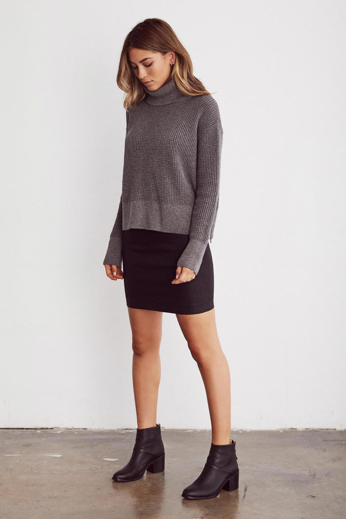 VETTA The Cropped Mockneck Sweater capsule wardrobe