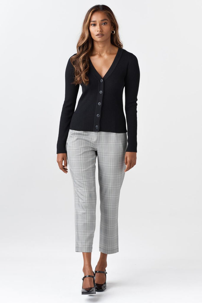 VETTA The Fitted Ribbed Cardigan capsule wardrobe