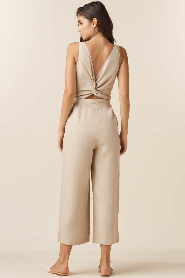 VETTA The Linen Two Piece Apron Jumpsuit capsule wardrobe