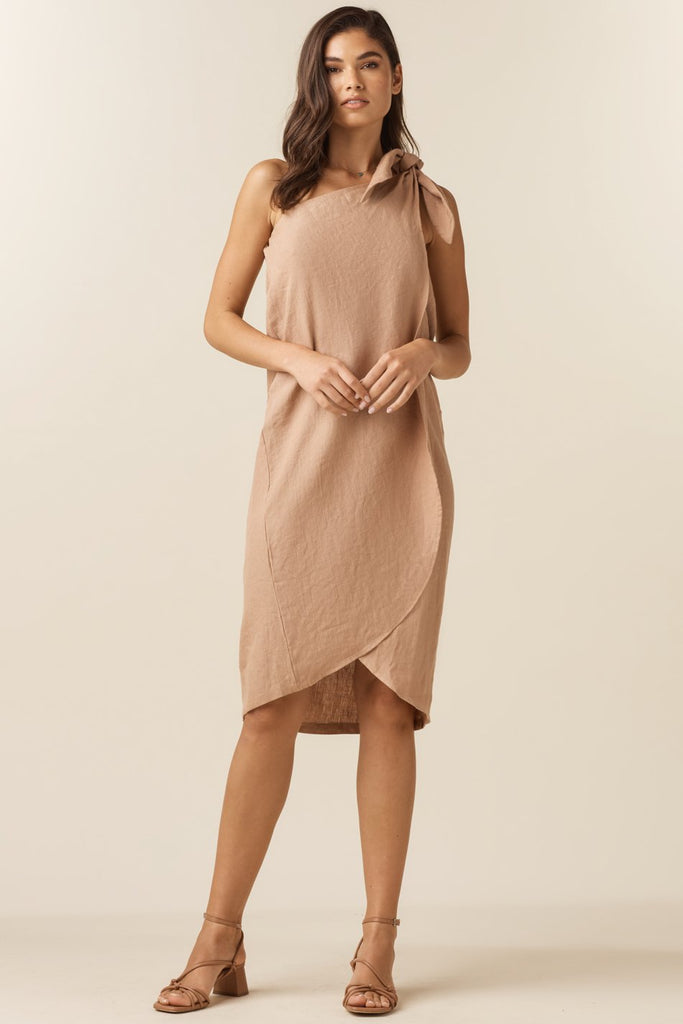 VETTA The Linen Wrap Midi Skirt capsule wardrobe