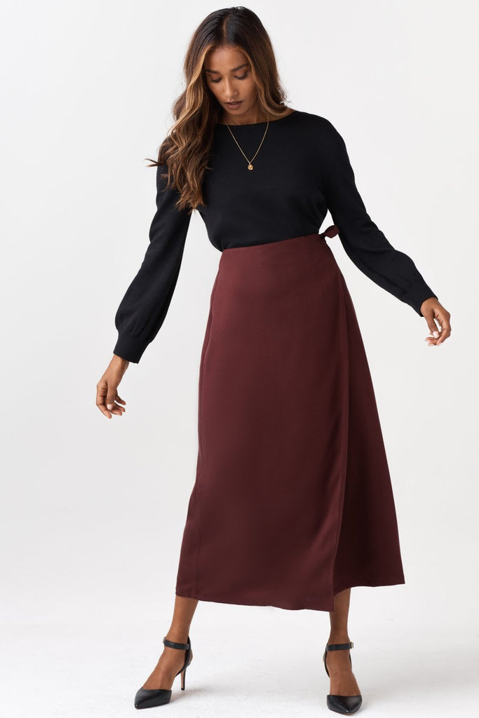 VETTA The Midi Wrap Skirt capsule wardrobe