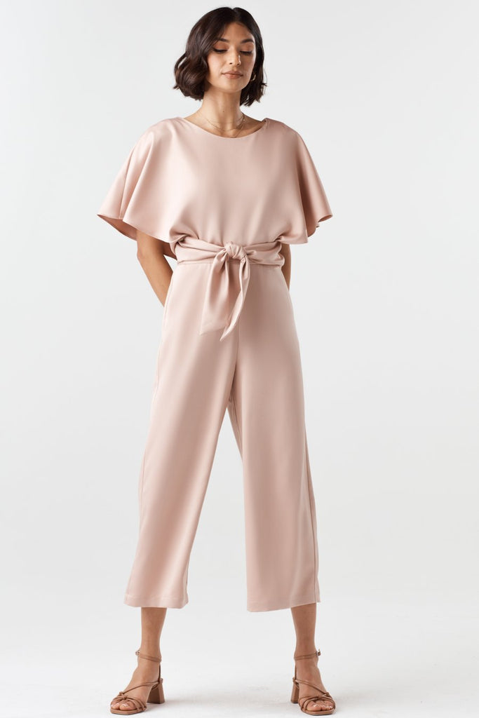 VETTA The Satin Cape Jumpsuit capsule wardrobe