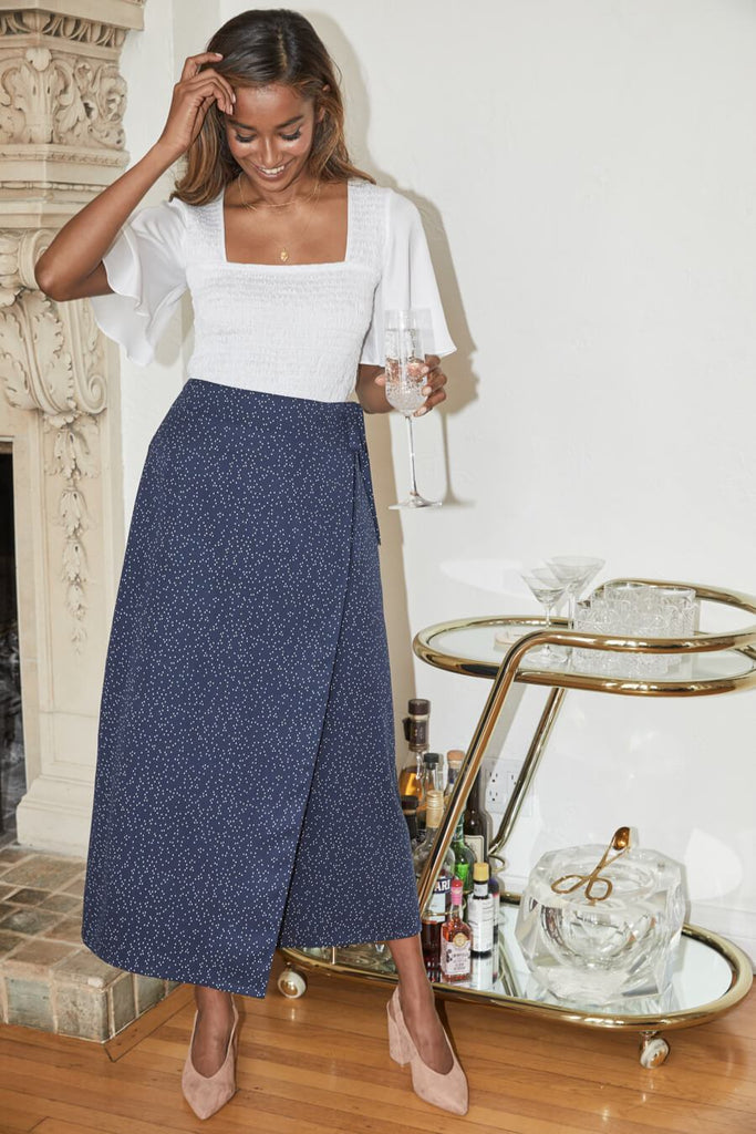 VETTA The Smocked Flutter Sleeve Blouse capsule wardrobe