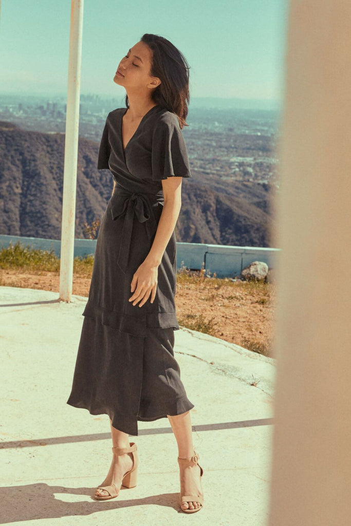 VETTA The Tiered Wrap Dress capsule wardrobe