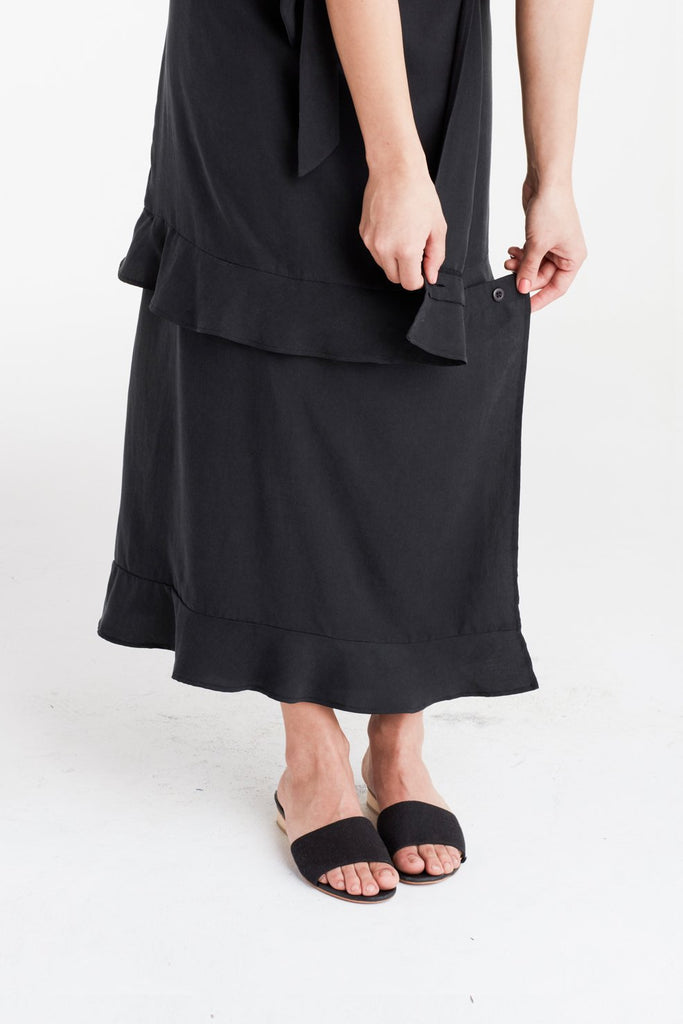 VETTA The Tiered Wrap Dress capsule wardrobe