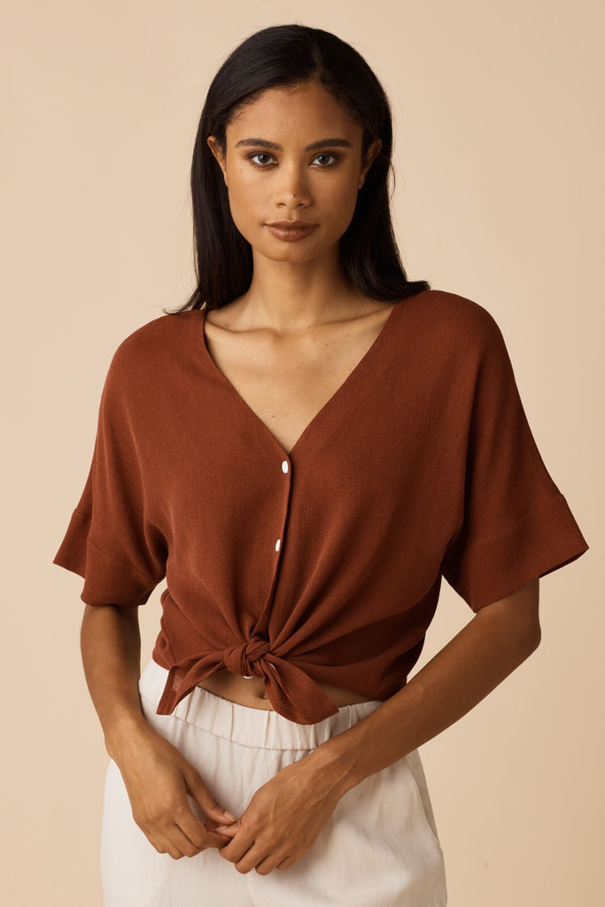 VETTA XS / Washed Rust The Girlfriend Shirt - Limited Edition capsule wardrobe